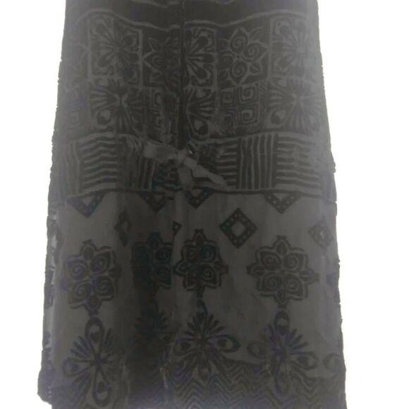 NWT Free People Silk Blend Strappy Black Velvet Mini Dress Size 10 - Picture 3 of 5